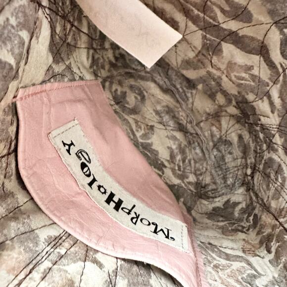 Northern Brights Morphology Mixed Media Patchwork Top Zip Fabric Crossbody Bag - Picture 12 of 12